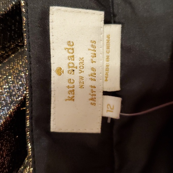 Kate Spade Metallic Pleated Skirt - Picture 2 of 9